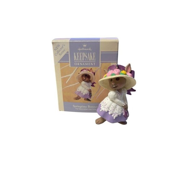 Hallmark Keepsake Ornament 1993 Easter Collection Springtime Bonnets Decorative - Picture 2 of 3